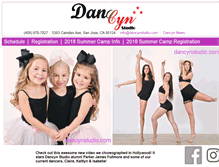 Tablet Screenshot of dancynstudio.com